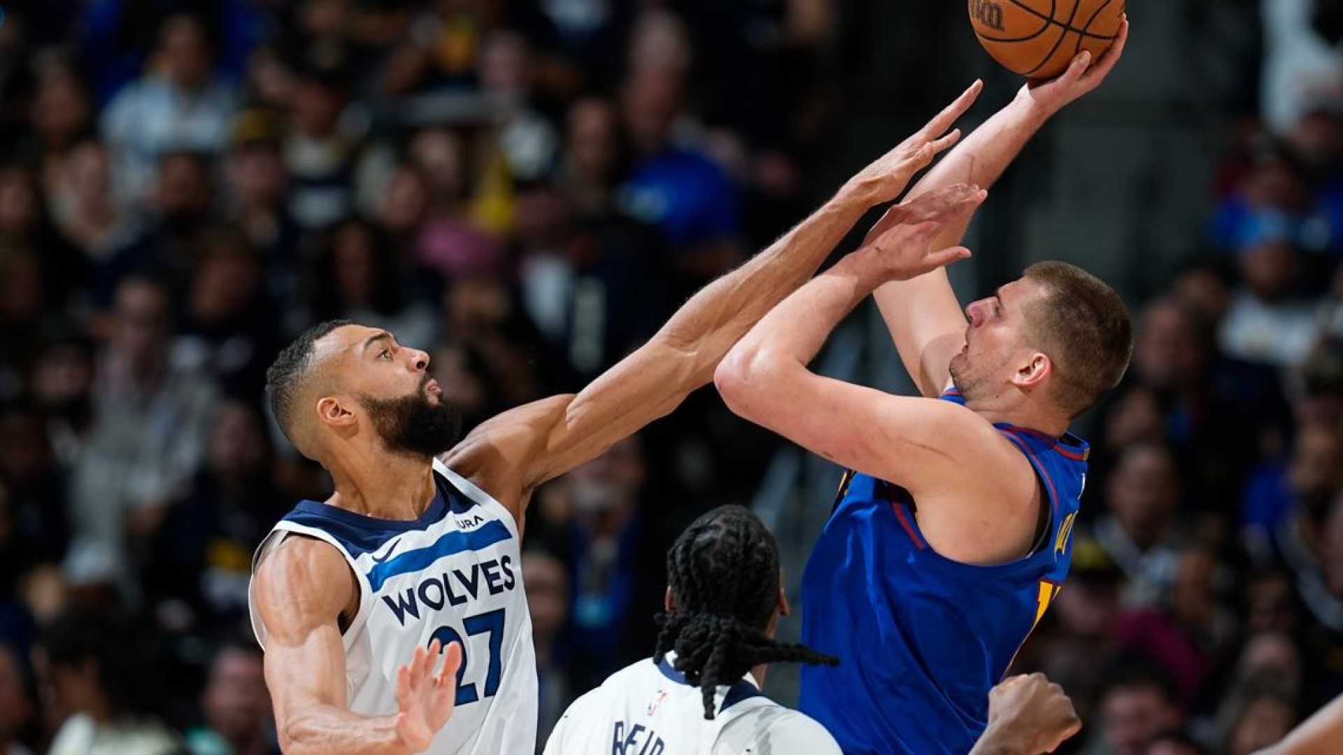 Timberwolves Rudy Gobert Basketball Action Shot