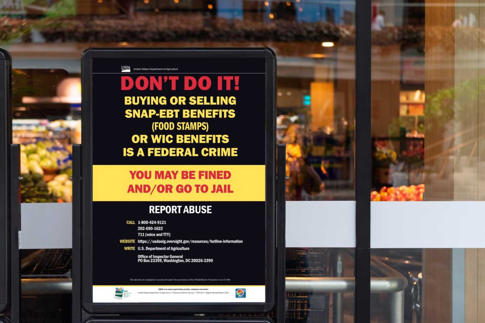 Us Department Of Agriculture Snap Fraud Prevention
