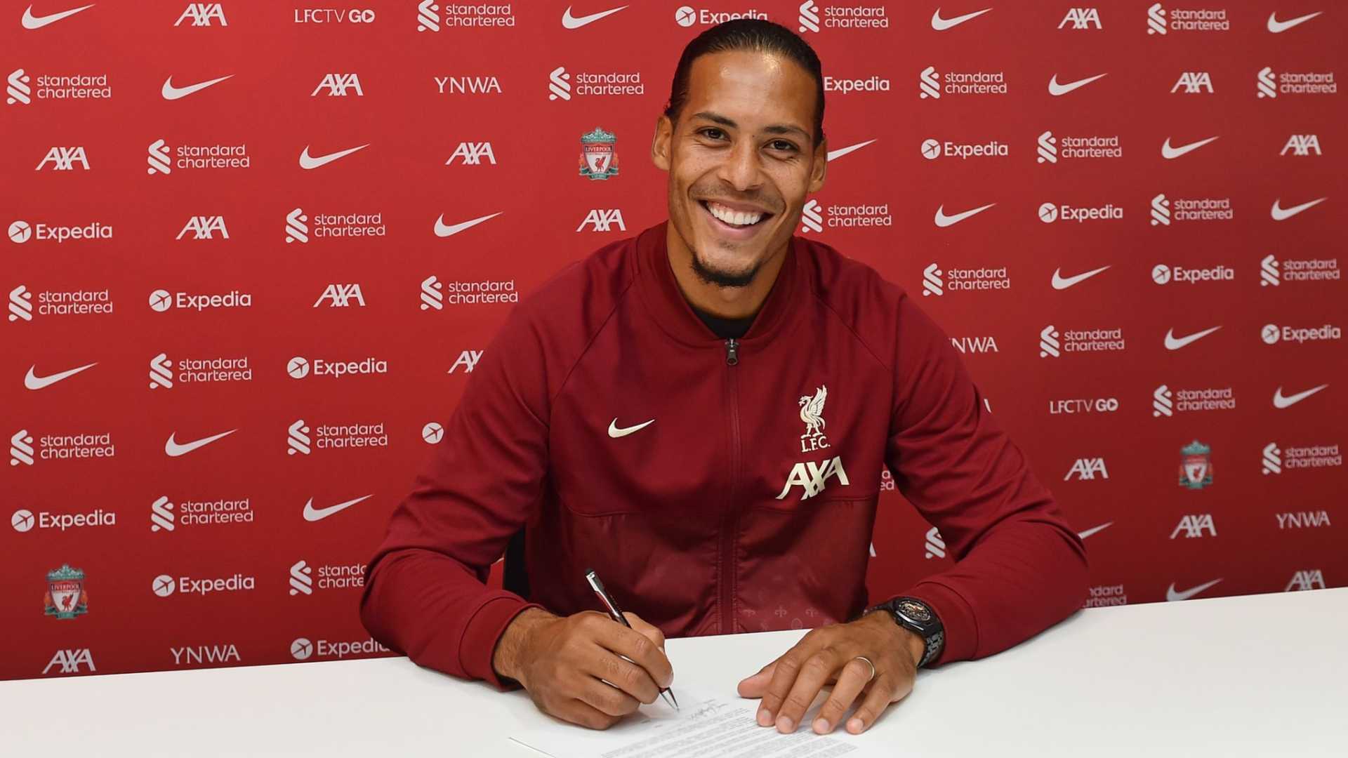 Virgil Van Dijk Liverpool Contract Signing