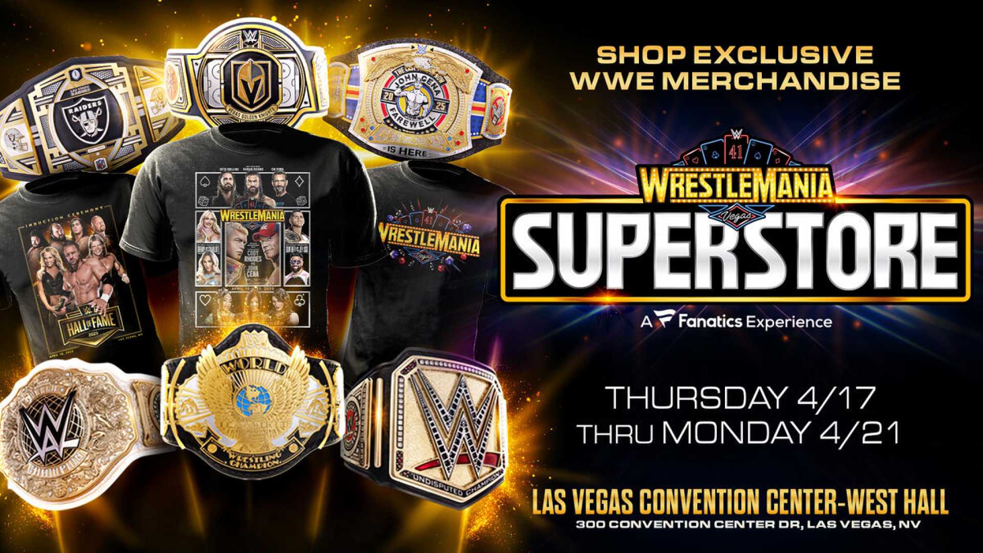 Wrestlemania Superstore Las Vegas Merchandise