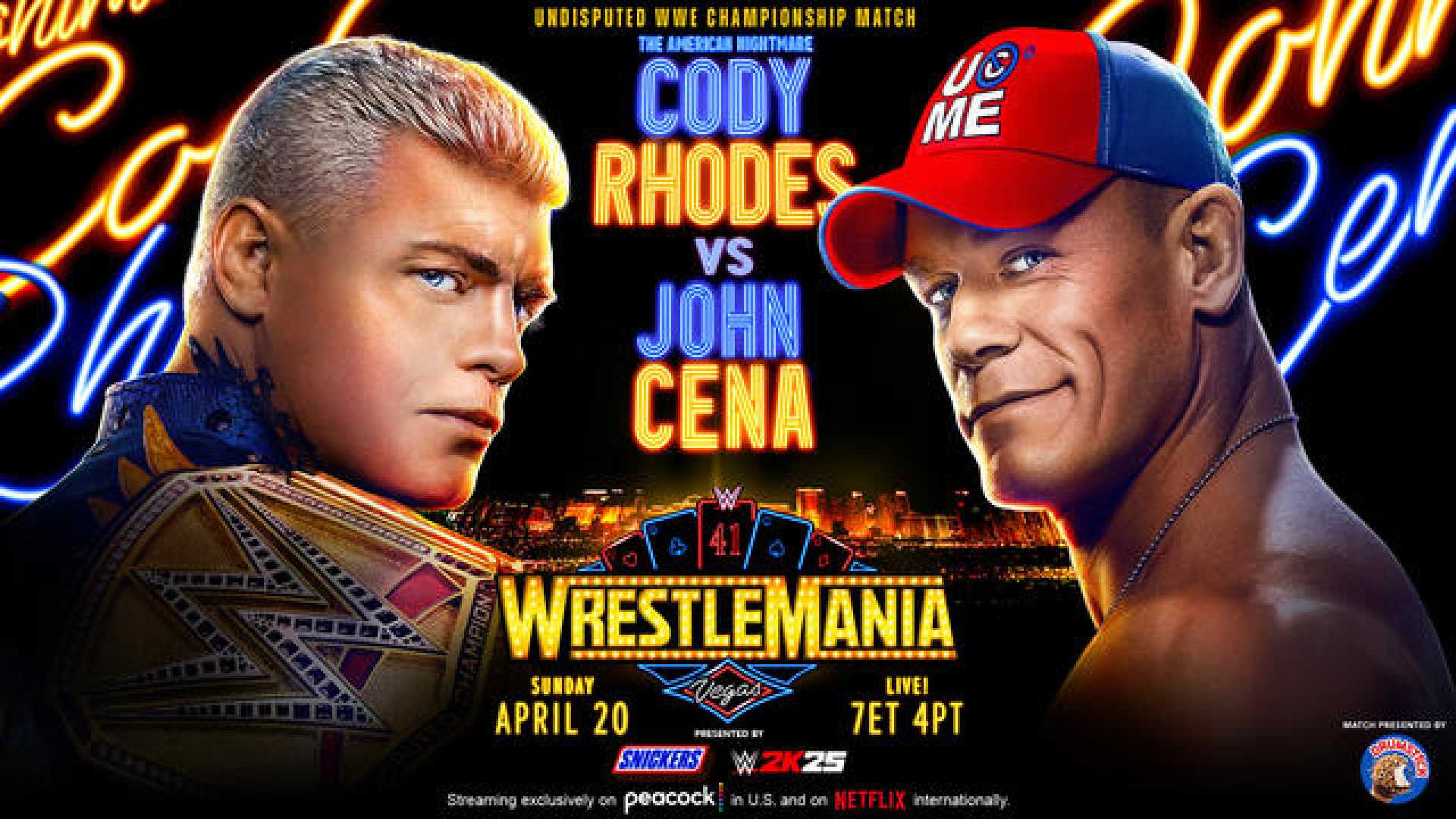 Wwe Wrestlemania 41 John Cena Cody Rhodes Match