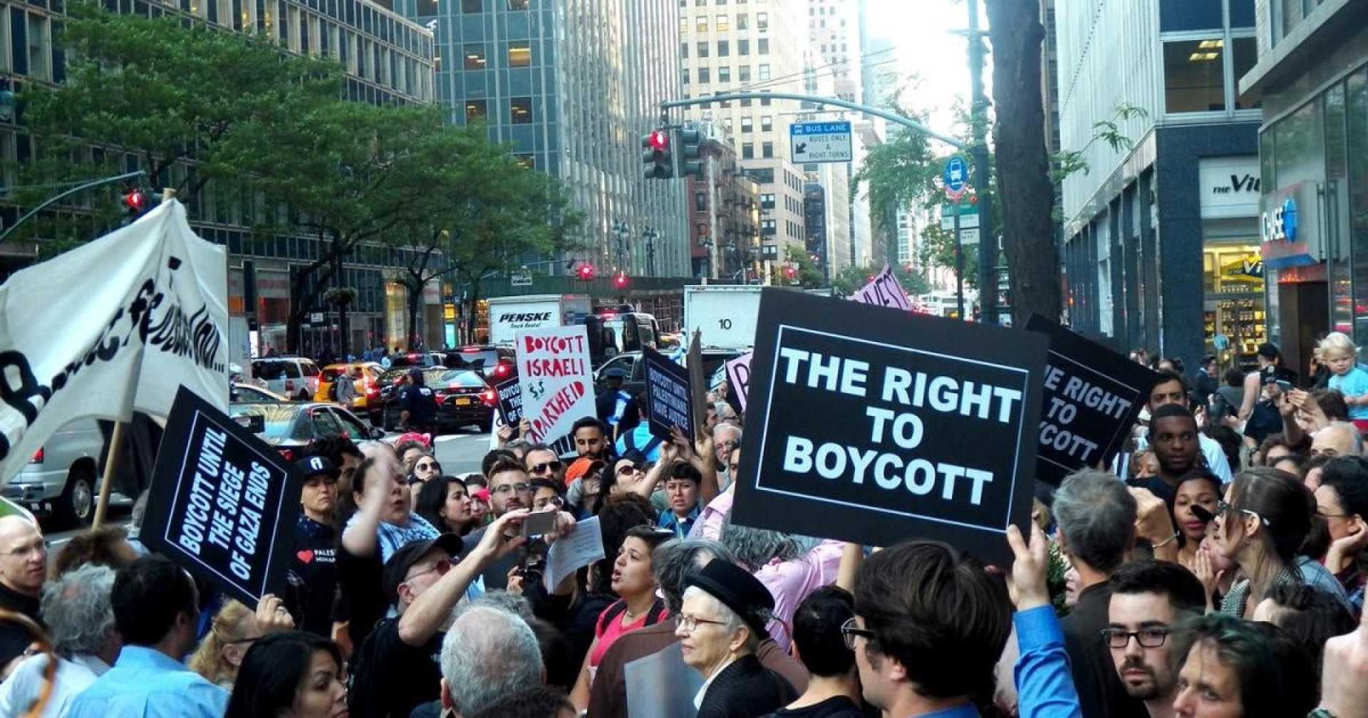 Activists Protesting Against Anti Boycott Laws