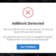 Ad Block Detection Message