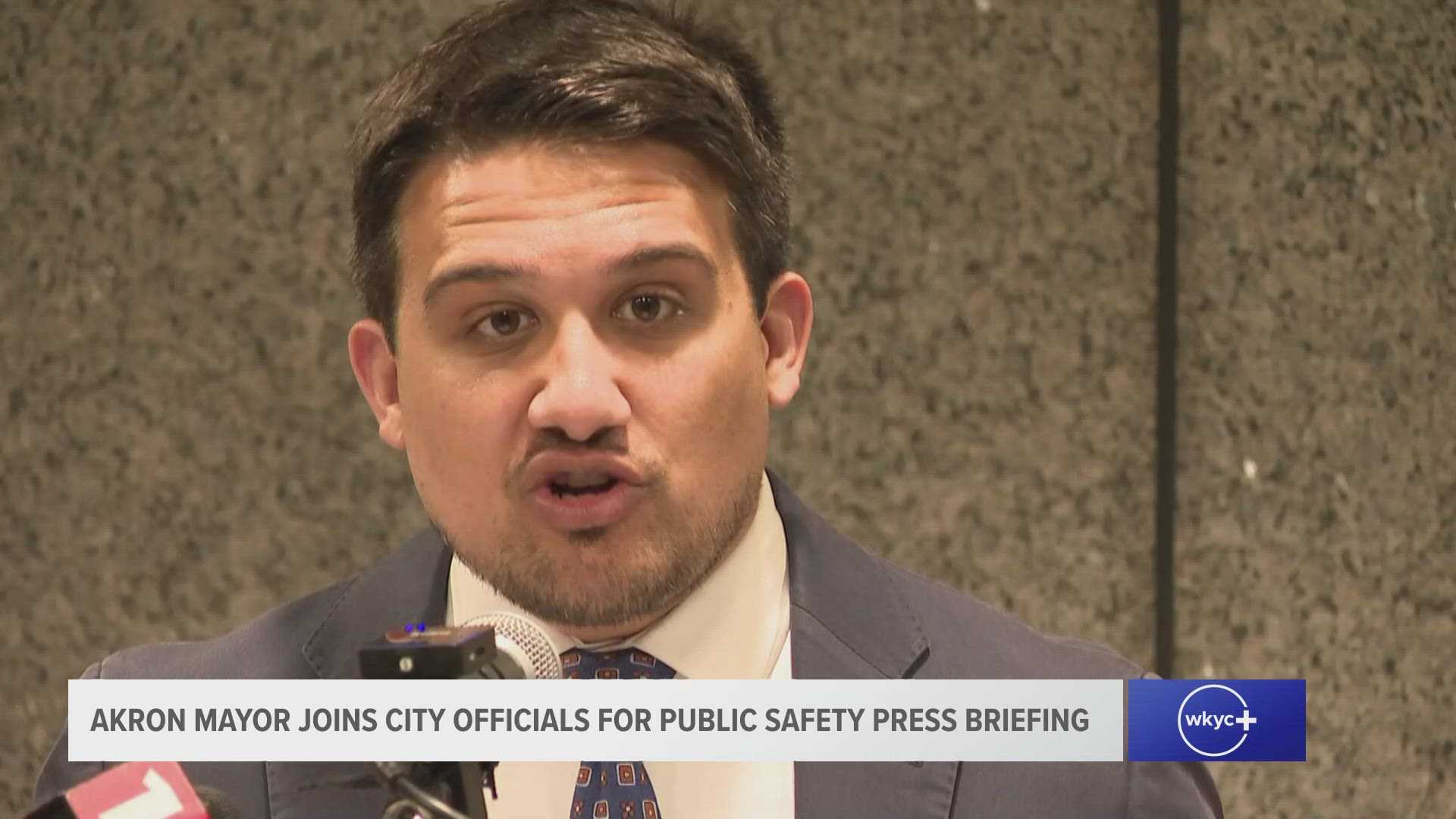 Akron Mayor Shammas Malik Press Conference Public Safety