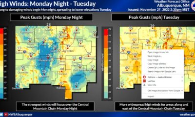 Albuquerque New Mexico Strong Winds Forecast