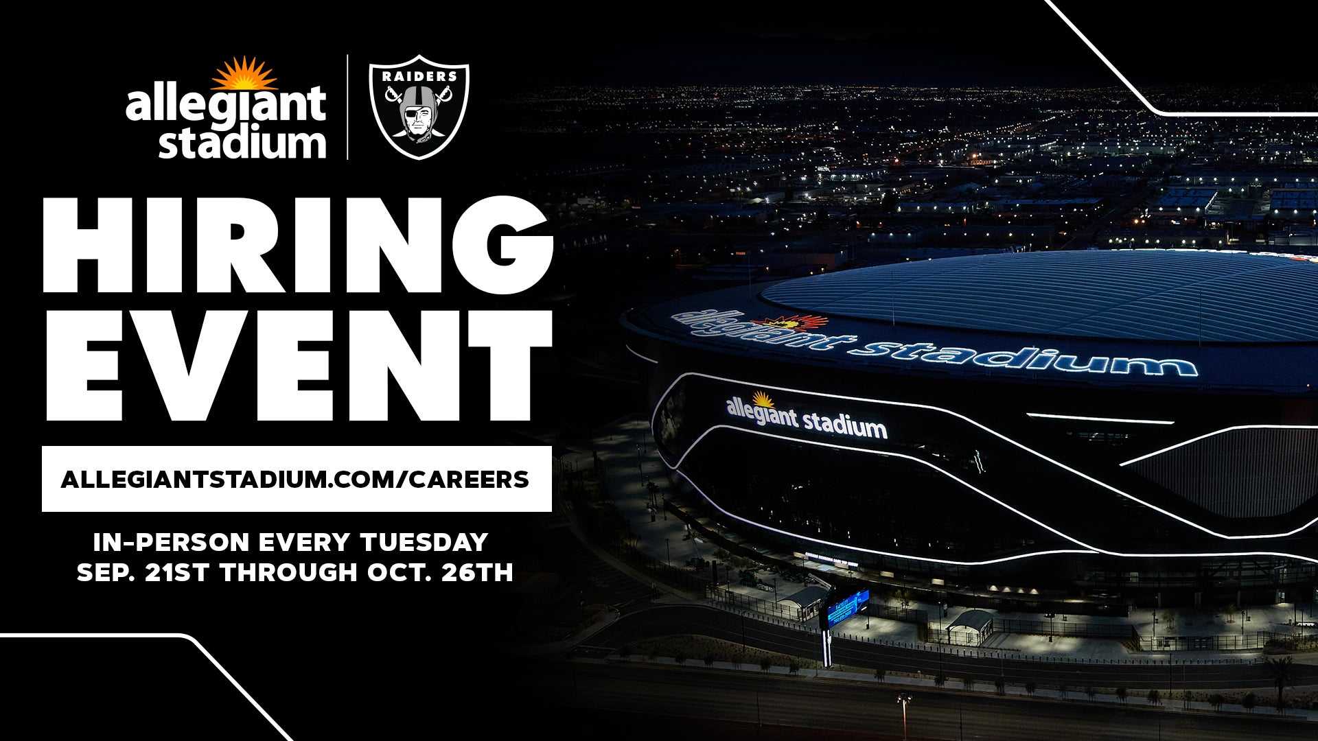 Allegiant Stadium Hiring Events Las Vegas May 2025
