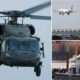 Army Black Hawk Helicopter Near Airport