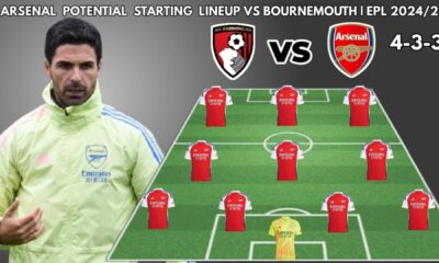 Arsenal Vs Bournemouth Premier League Lineups