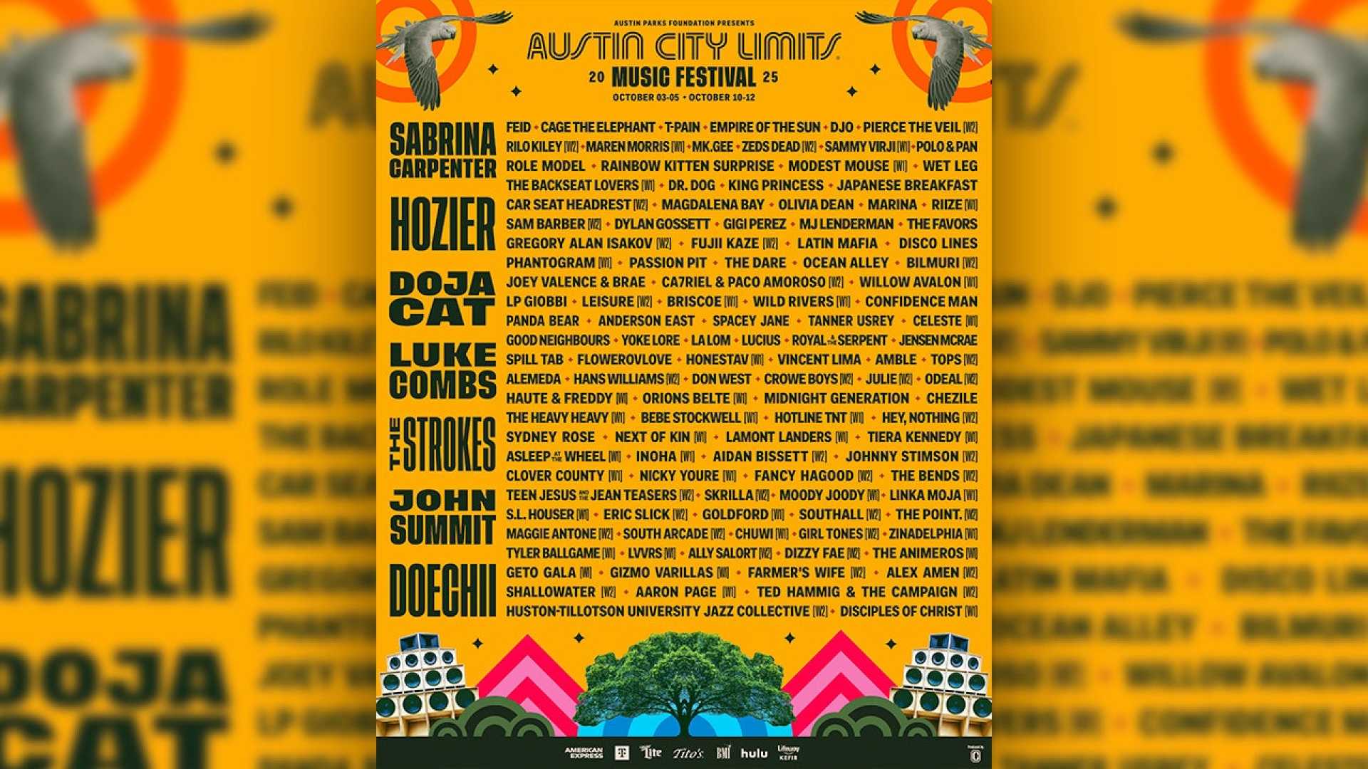 Austin City Limits Festival 2025 Lineup