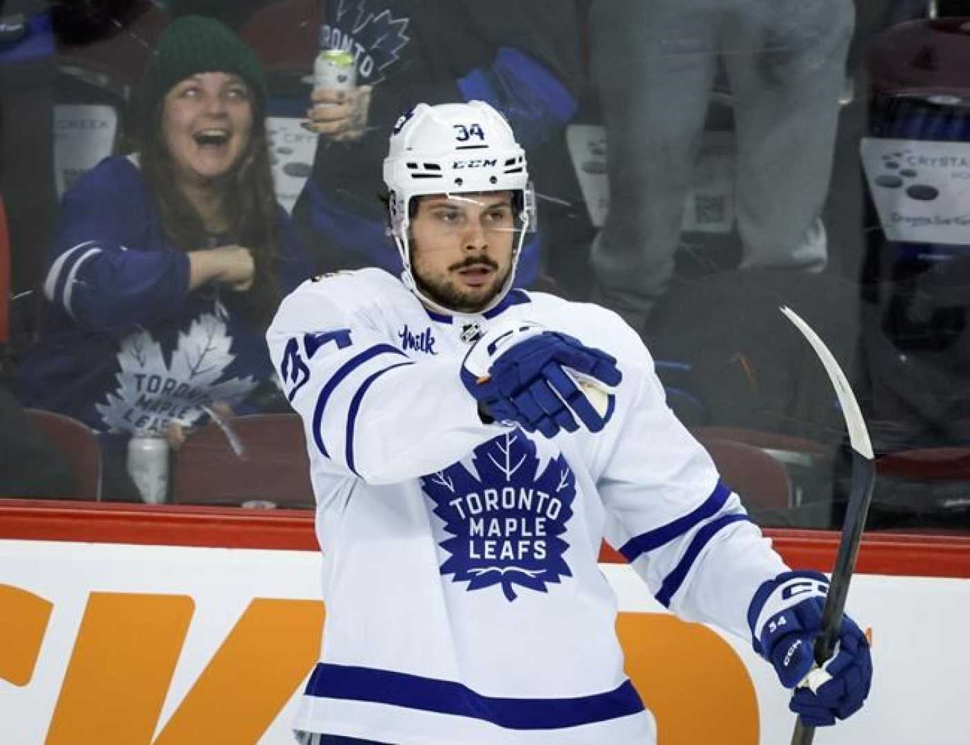 Auston Matthews Scoring For Toronto Maple Leafs