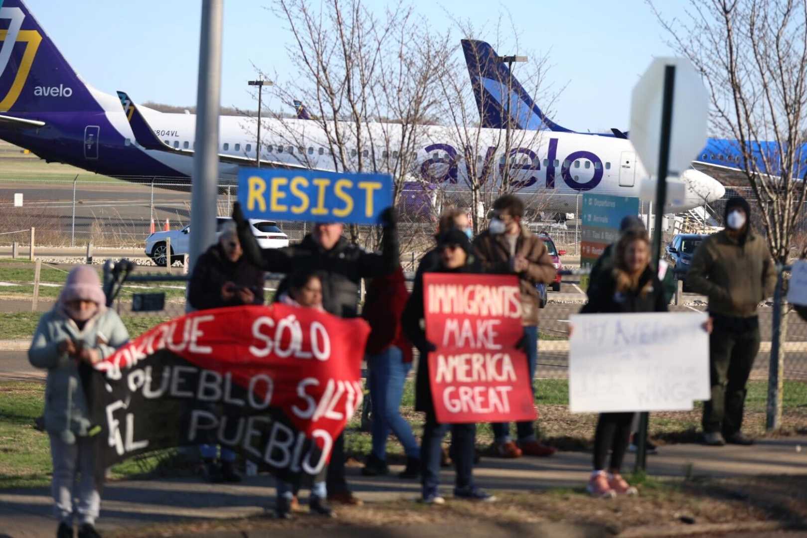 Avelo Airlines Protest Connecticut Deportation Flights