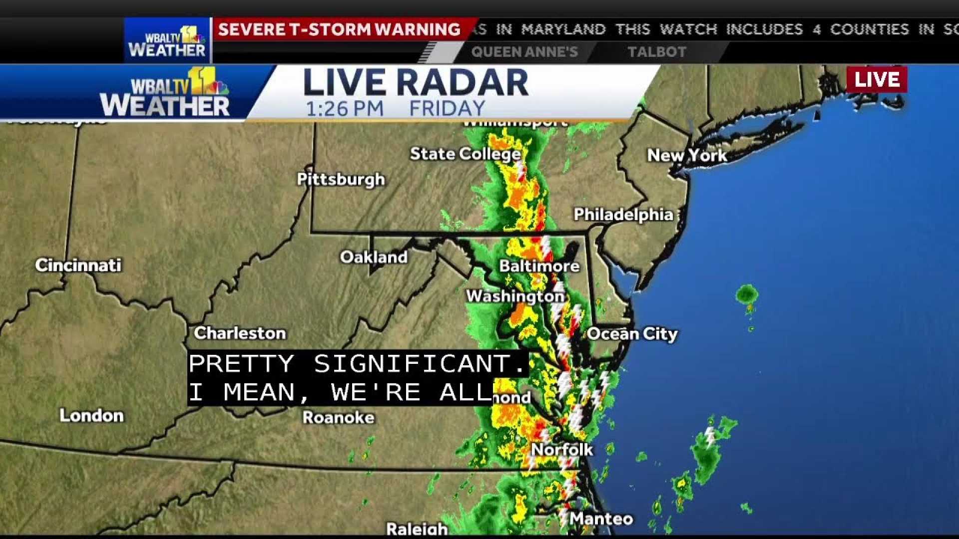 Baltimore Severe Storms Tornado Warnings