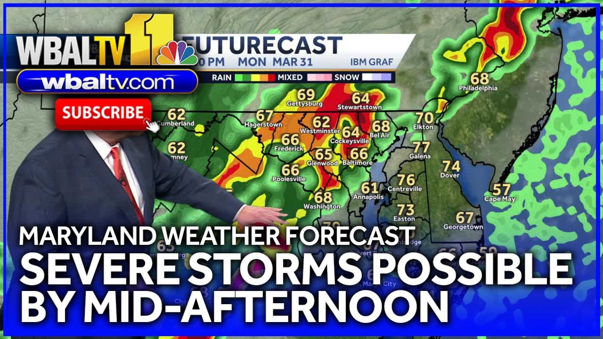 Baltimore Weather Forecast Rain Thunderstorms