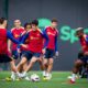 Barcelona Players In Training