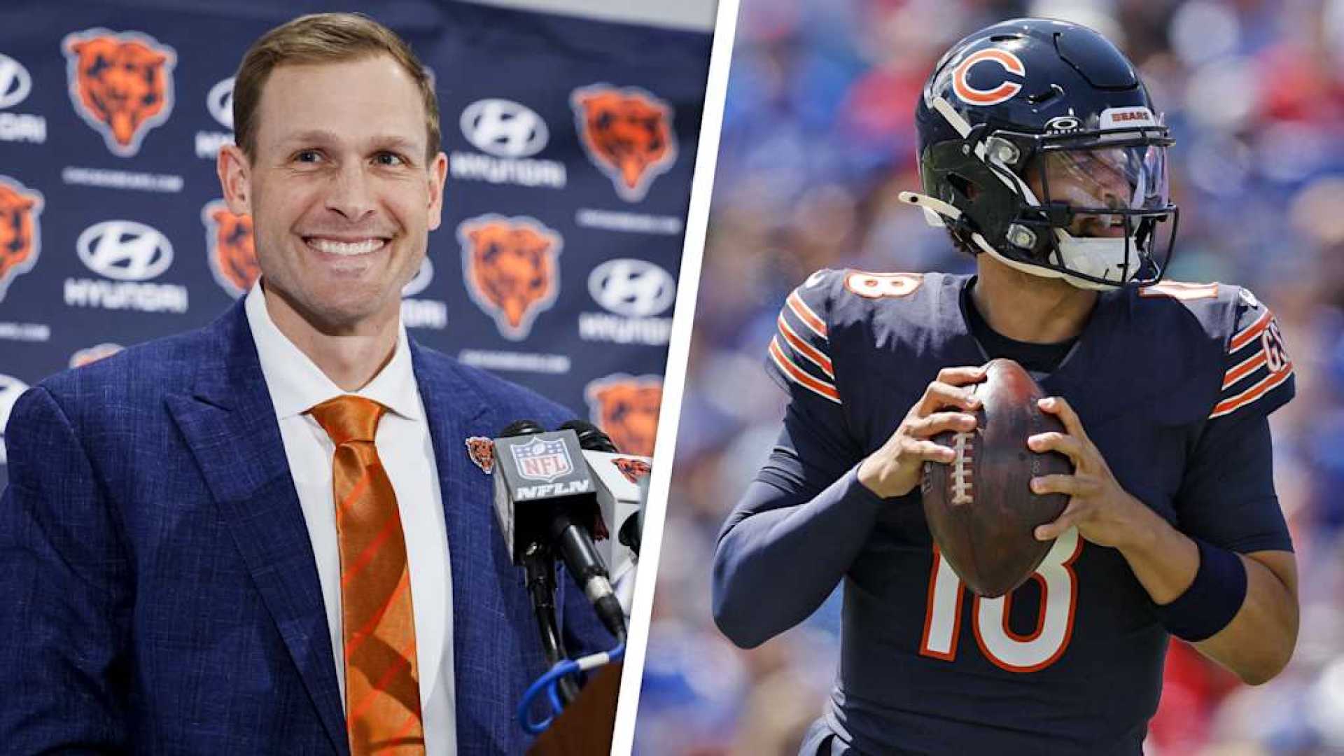 Bears Coach Ben Johnson And Quarterback Caleb Williams