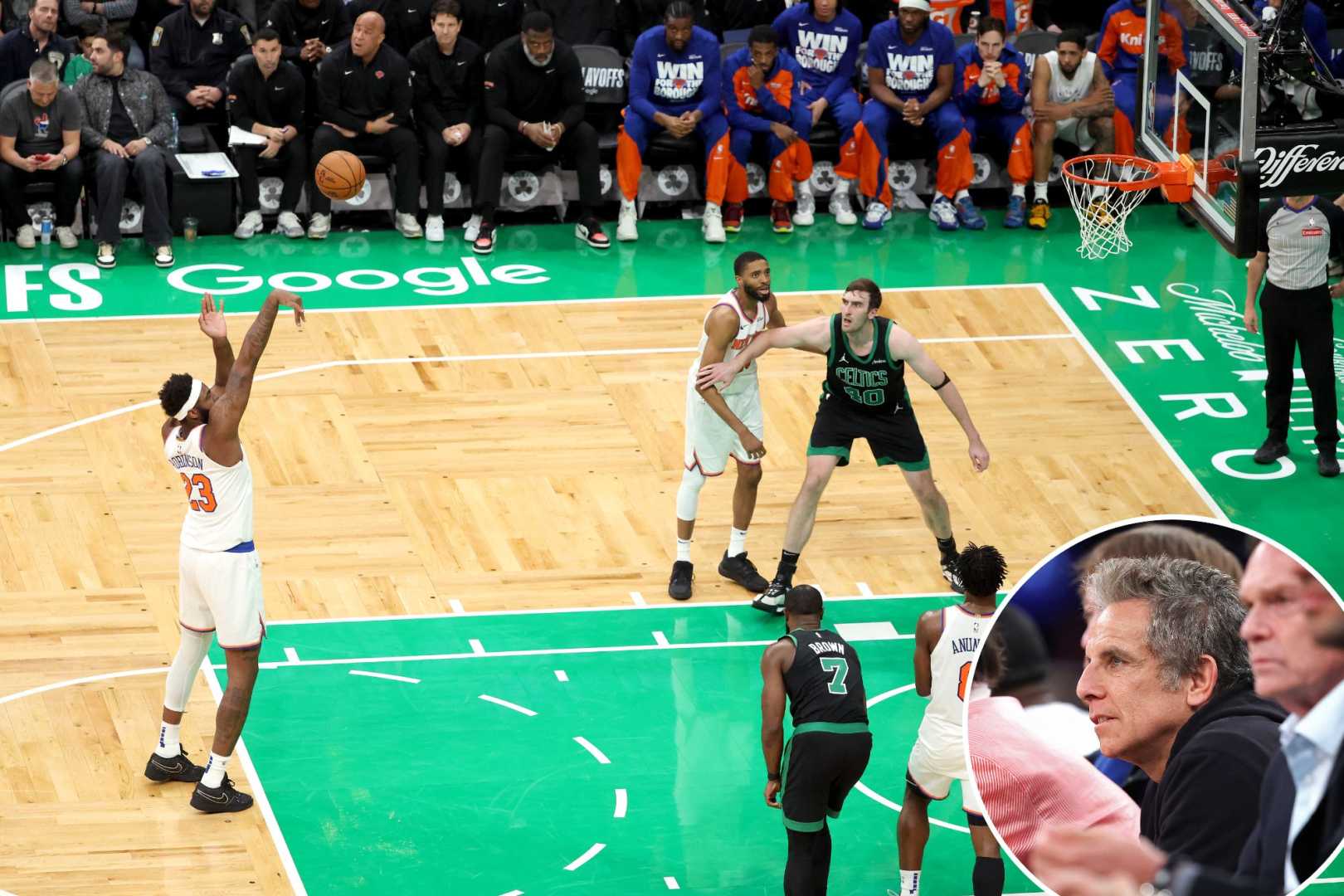 Ben Stiller Mitchell Robinson Foul Shooting