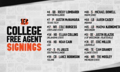 Bengals College Free Agents Nfl Draft Signings