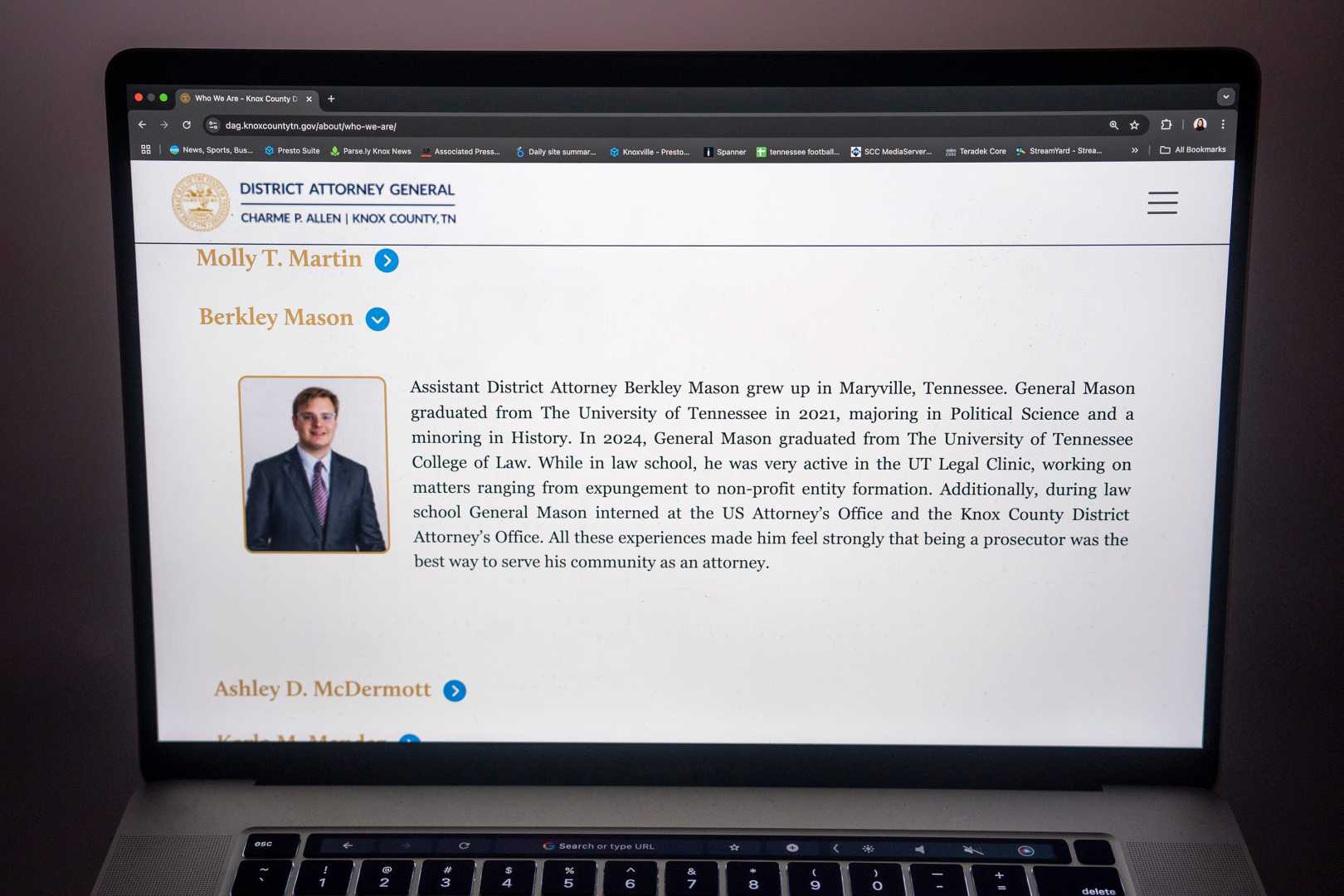 Berkley Mason Knoxville District Attorney