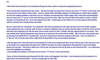 Bill Belichick Tom Brady Relationship Email