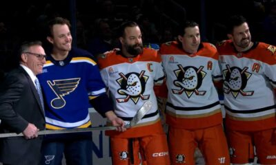 Blues Hockey Players Celebrating