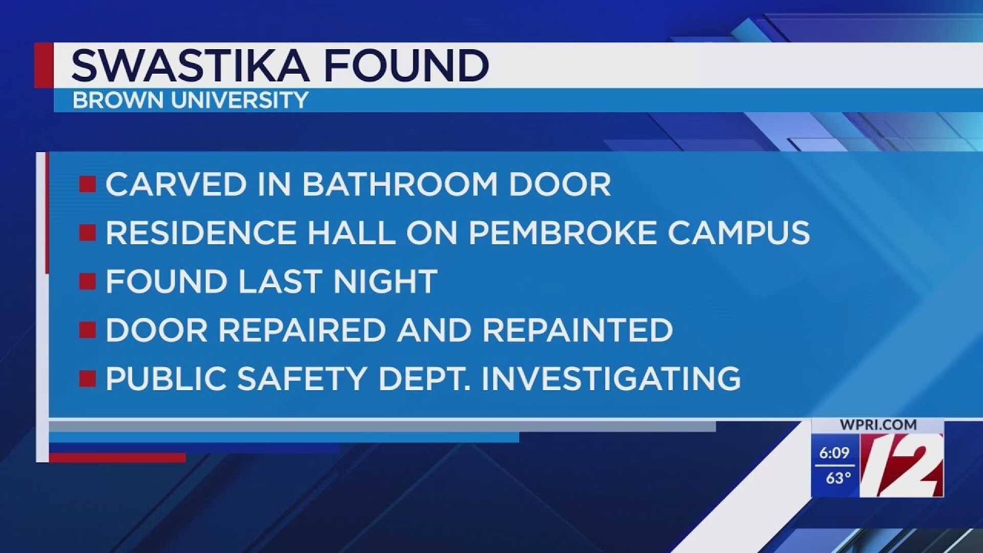 Brown University Dorm Bathroom Swastika