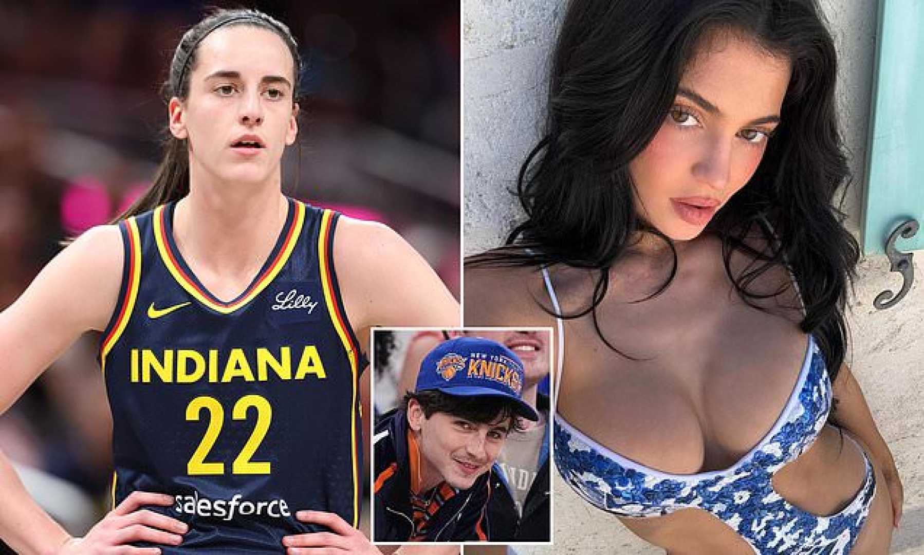 Caitlin Clark Timothee Chalamet Basketball