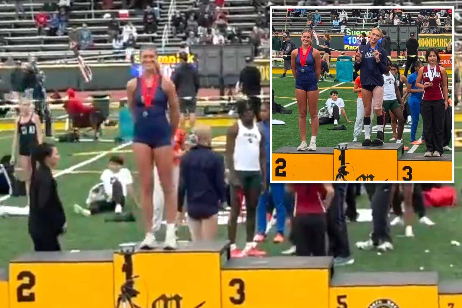 California Girls High School Athletics Podium
