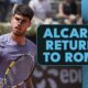 Carlos Alcaraz Tennis Match Rome