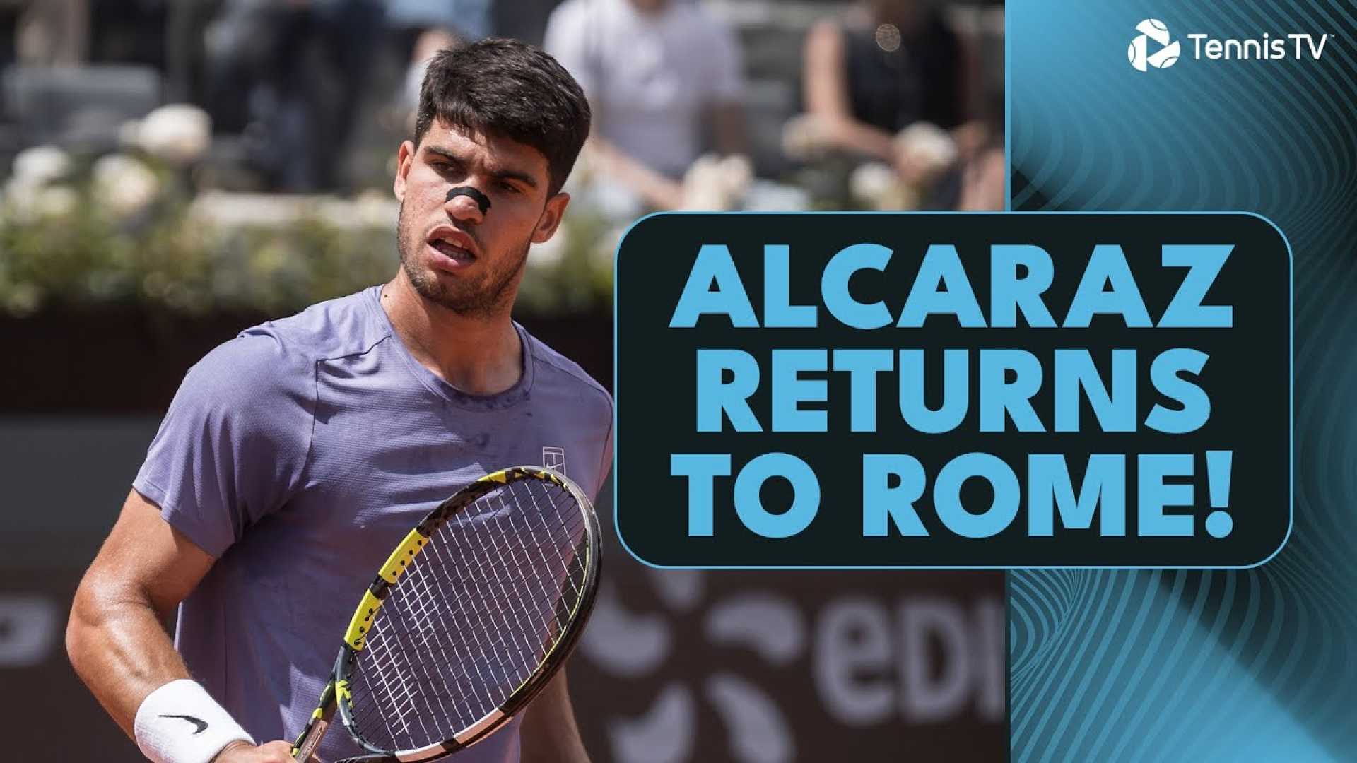 Carlos Alcaraz Tennis Match Rome