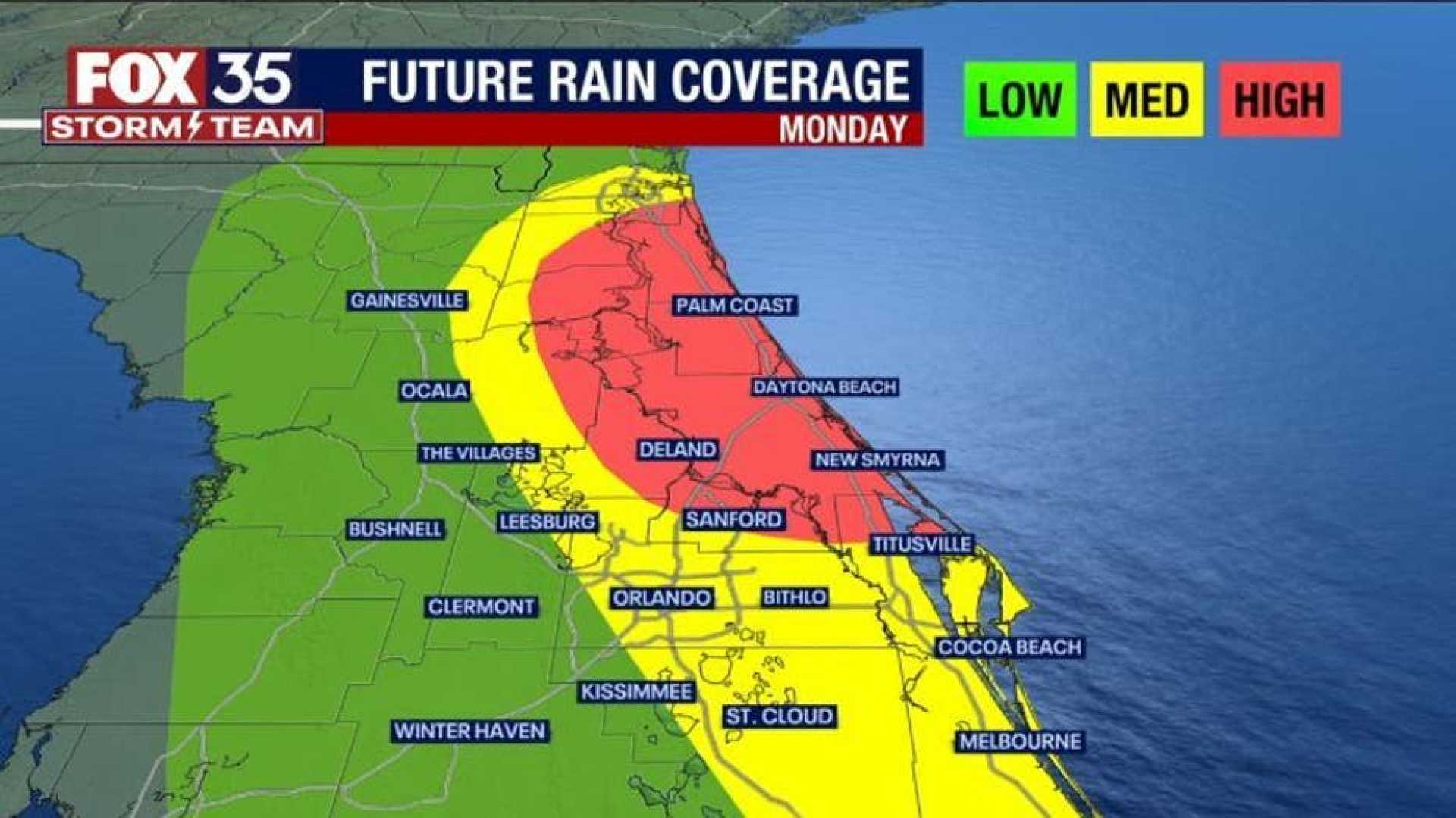Central Florida Rain Weather Forecast