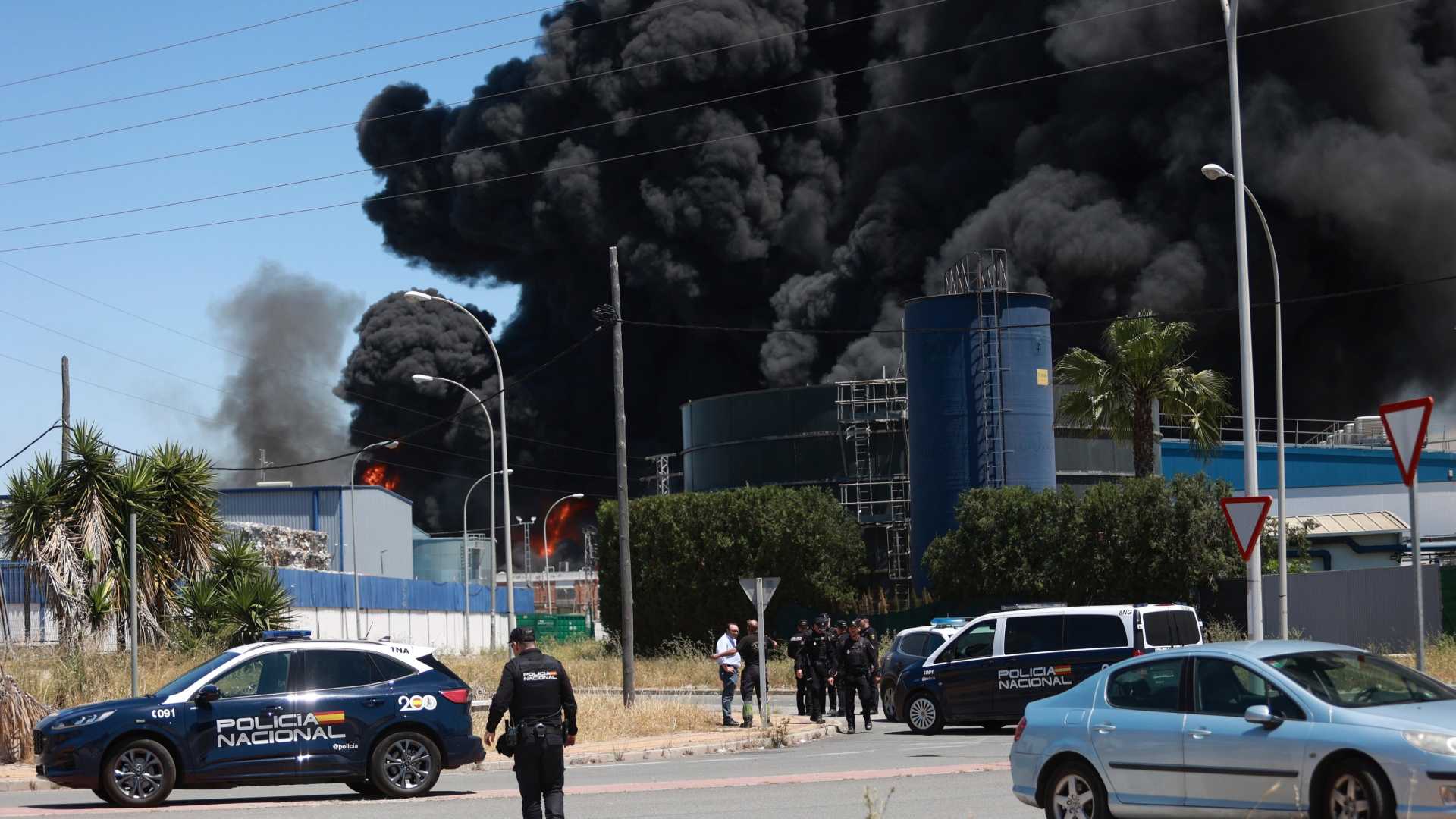Chemical Fire In Seville Spain