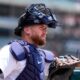 Chicago Cubs Catcher Kelly Baseball Action