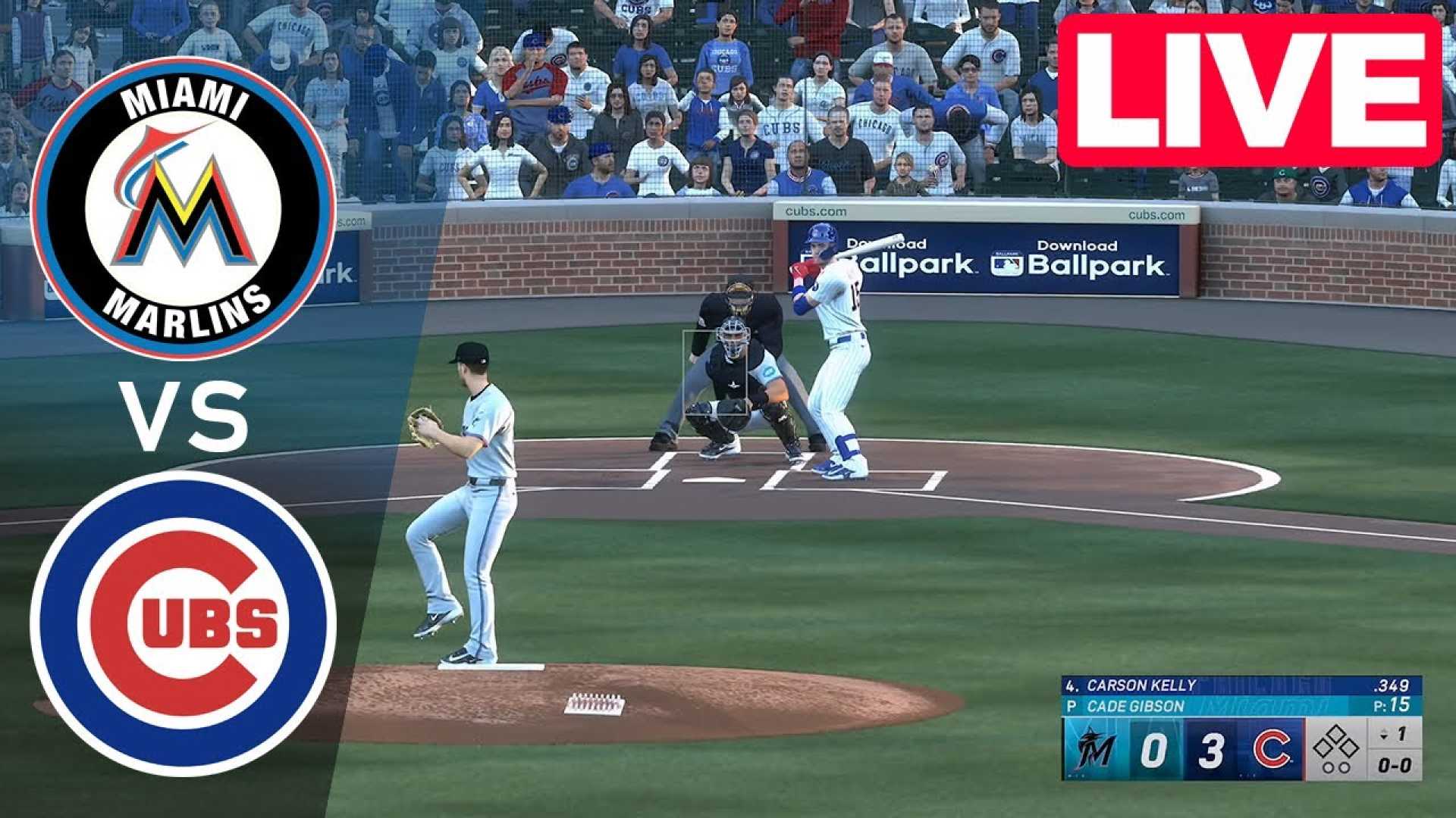Chicago Cubs Vs Miami Marlins Baseball Matchup