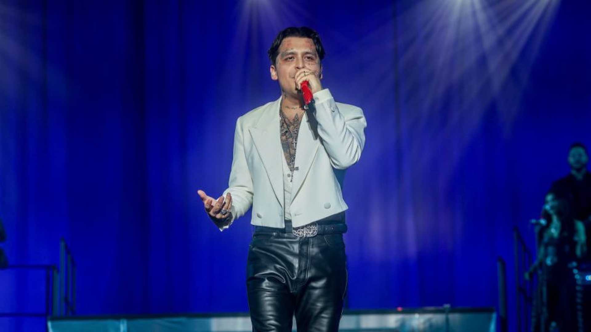 Christian Nodal Kissing Fan At Concert