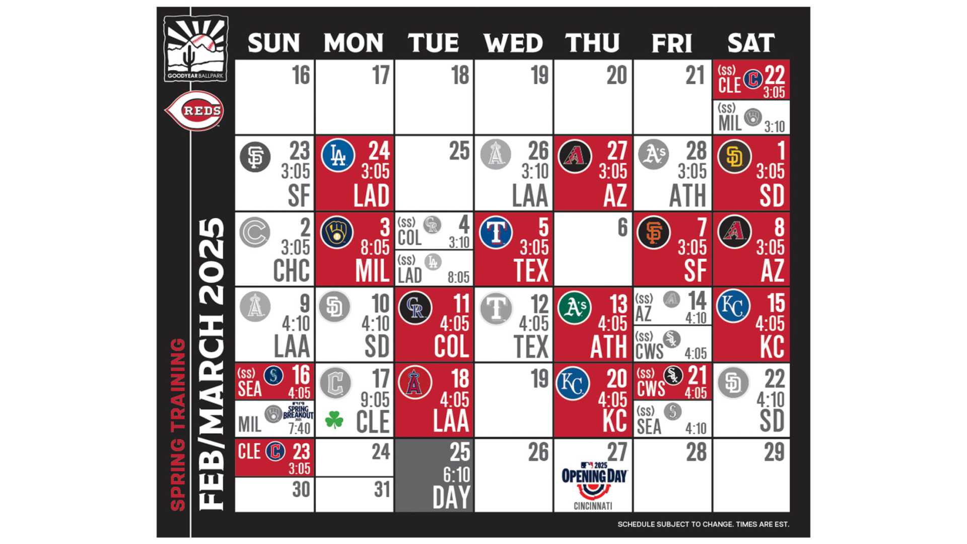 Cincinnati Reds Game Day Mass Times