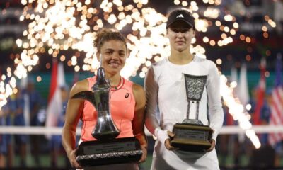 Cîrstea Kalinskaya Madrid Open Trophy Celebration