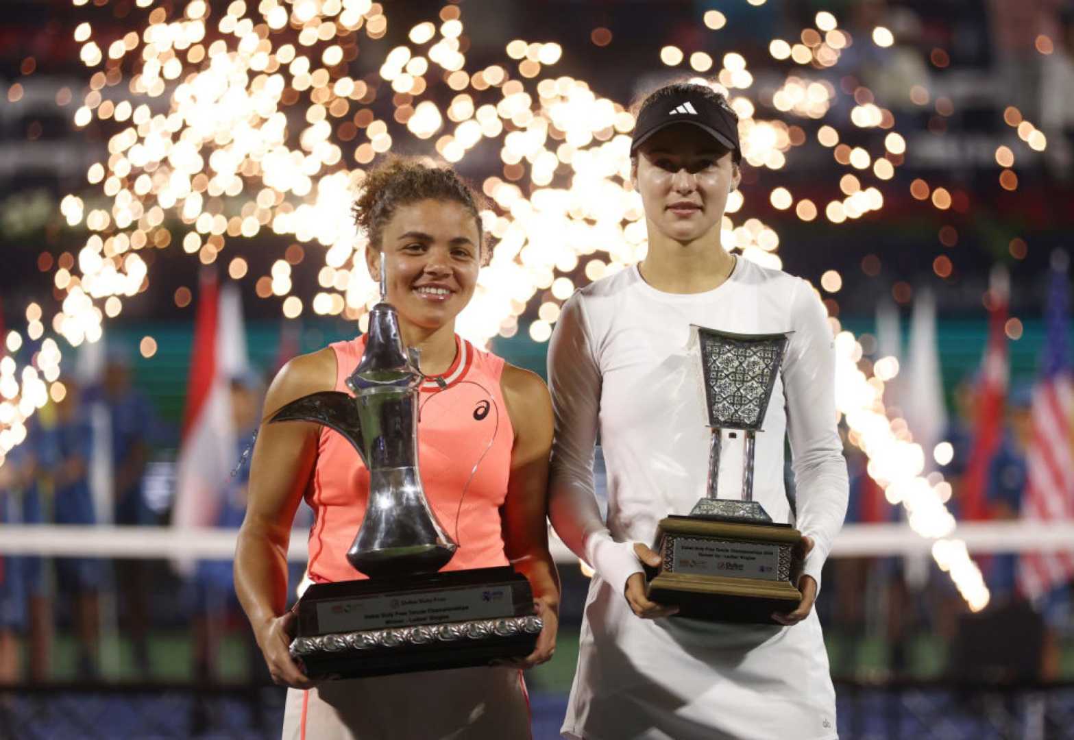 Cîrstea Kalinskaya Madrid Open Trophy Celebration