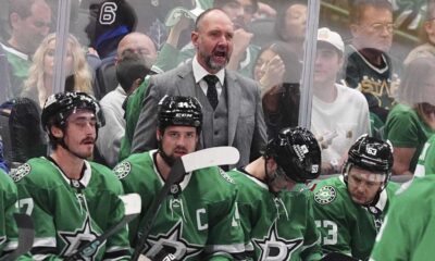 Dallas Stars Coach Pete Deboer Celebrating Victory