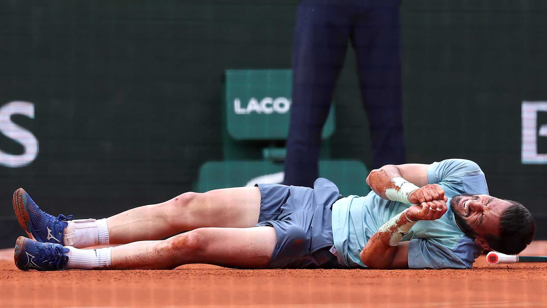 Damir Dzumhur Tennis Match Injury