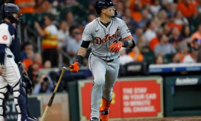 Detroit Tigers Baseball Player Hitting