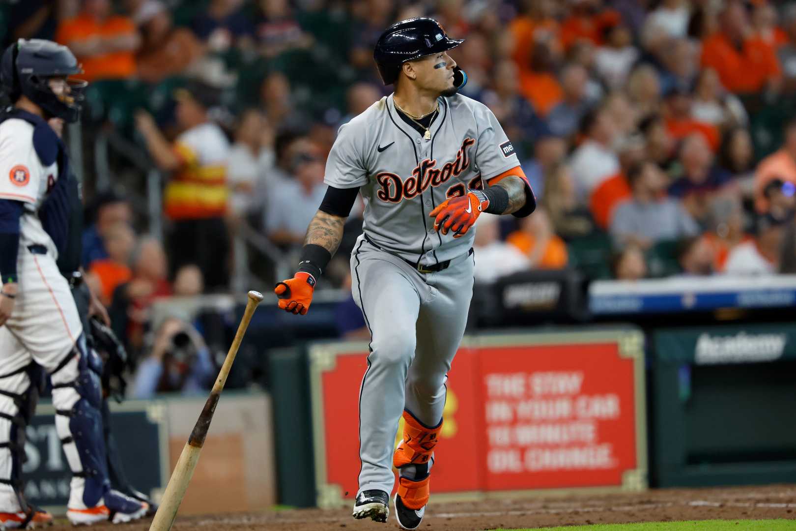 Detroit Tigers Baseball Player Hitting