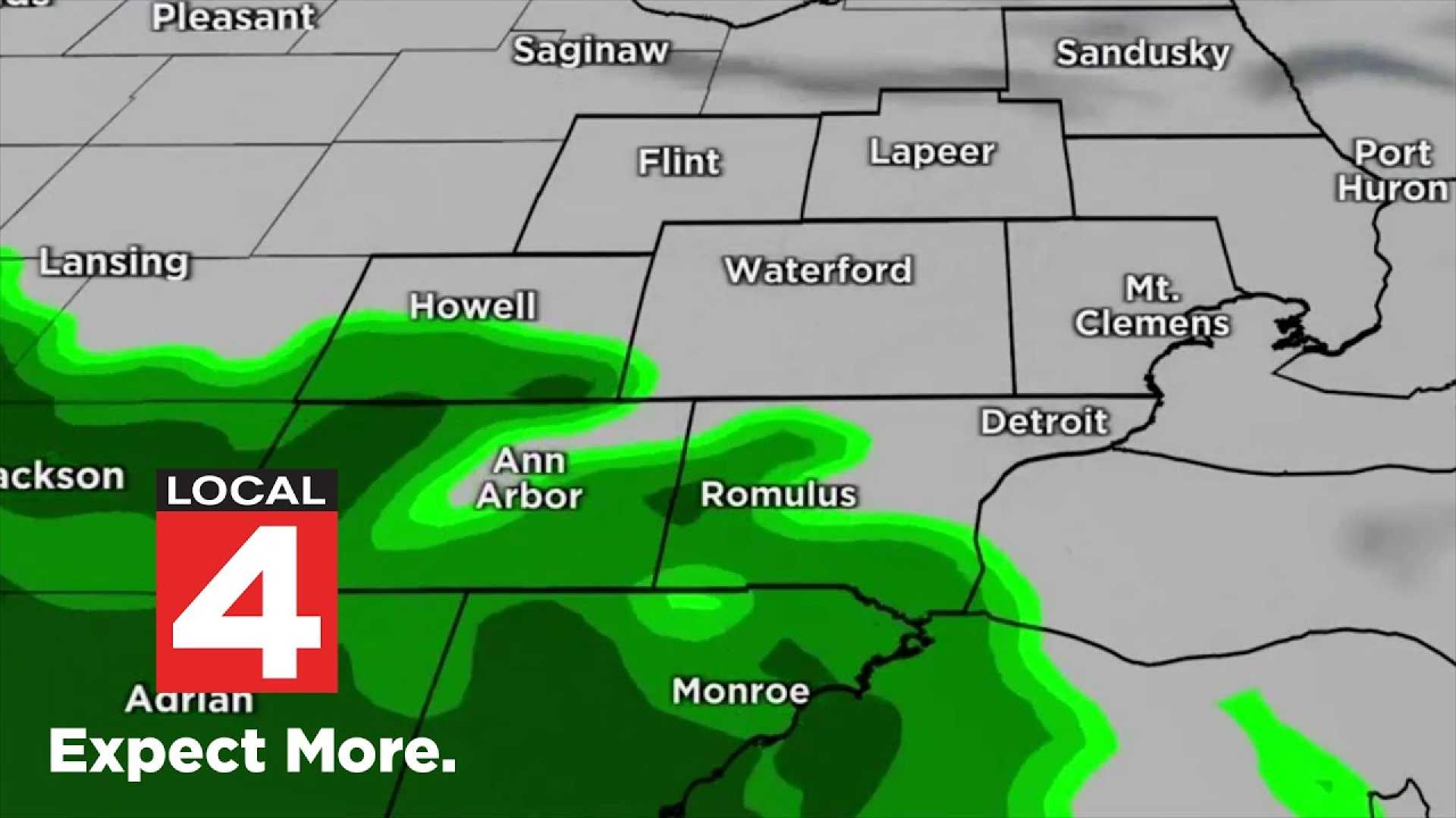 Detroit Weather Forecast Rain Showers