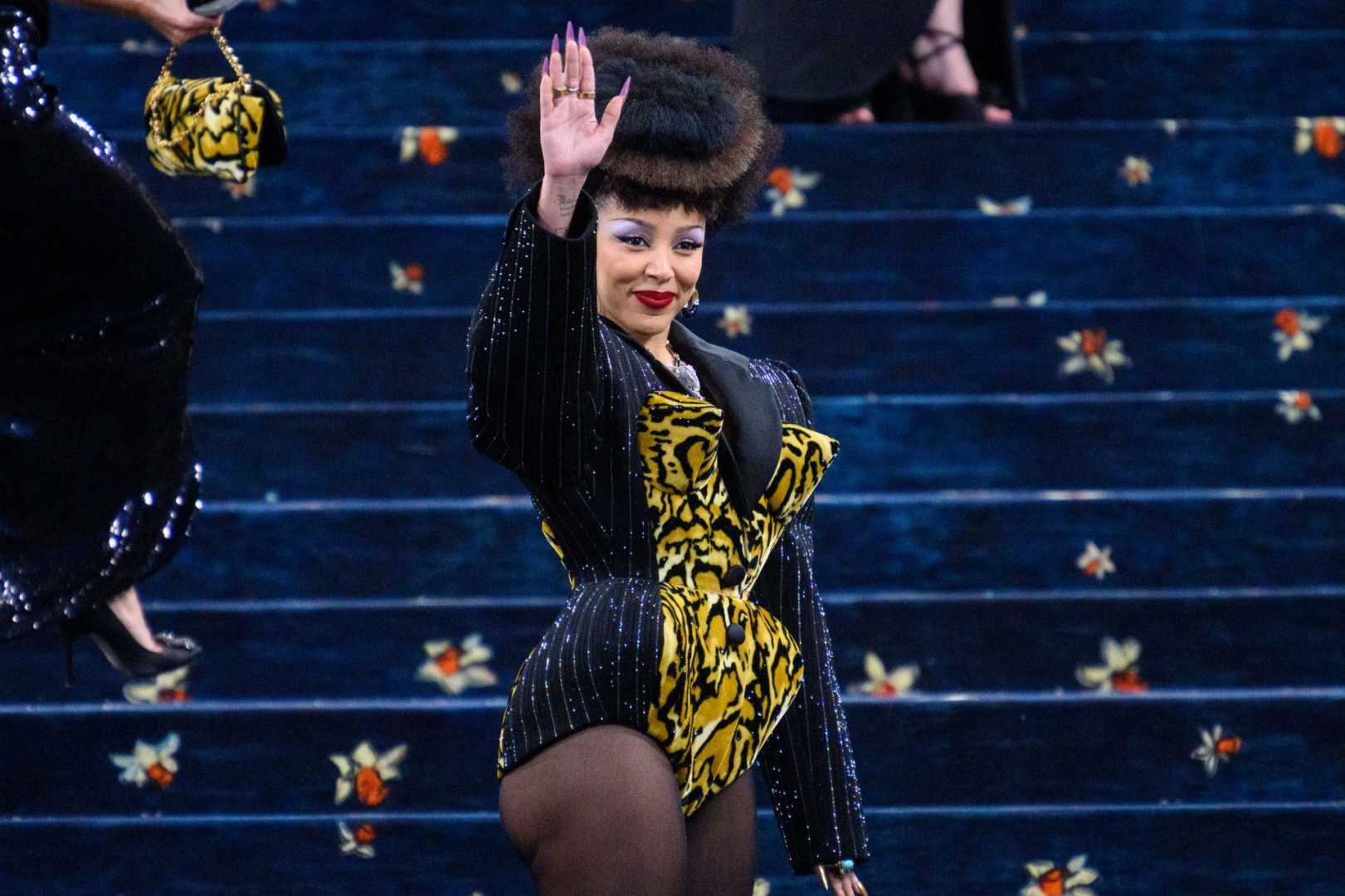 Doja Cat Met Gala 2025 Ocelot Print Bodysuit