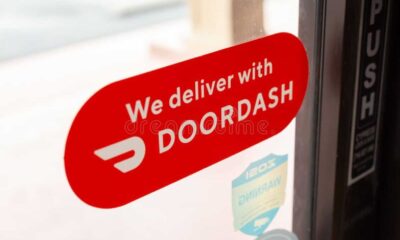 Doordash Logo Sign At Restaurant