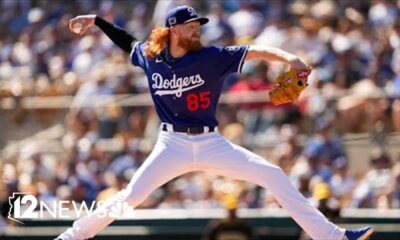 Dustin May Baseball Game Pitch