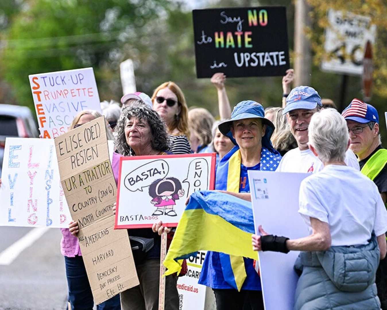 Elise Stefanik Protest Rally
