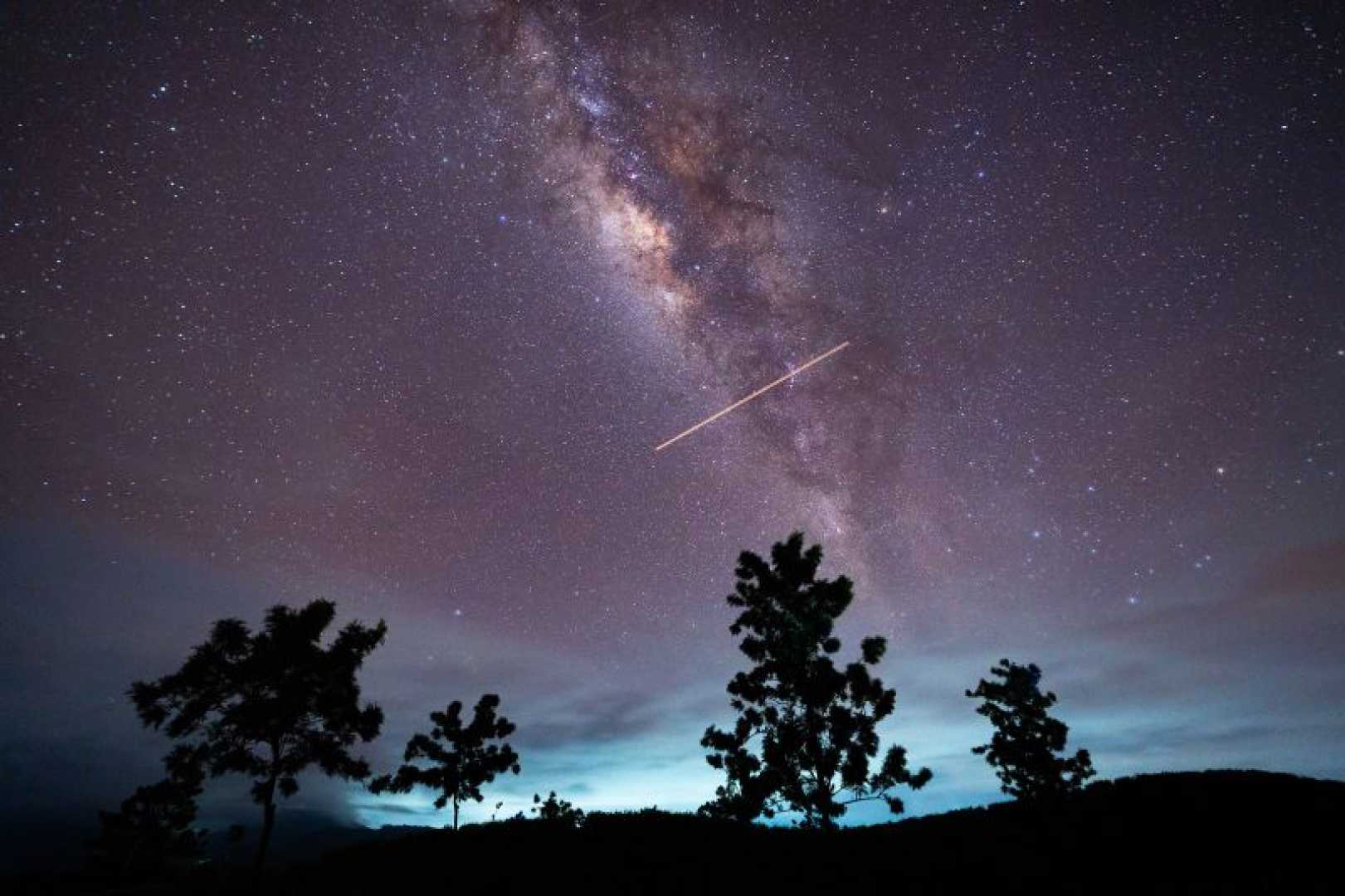 Eta Aquariid Meteor Shower Night Sky