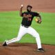 Félix Bautista Pitching In Game