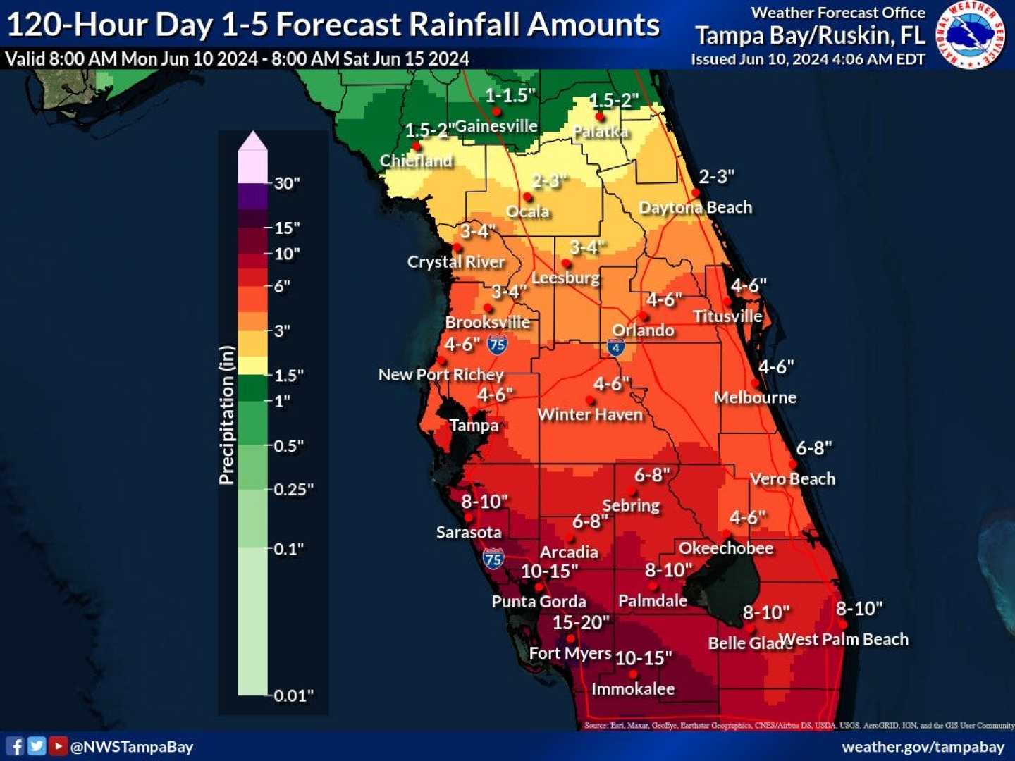 Florida Weather Forecast Rain Storms