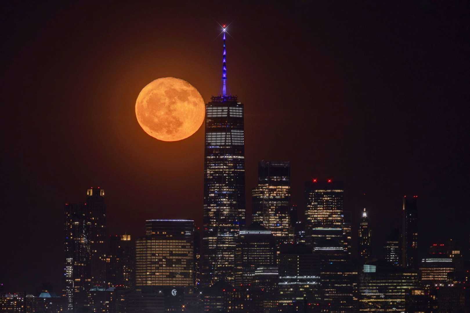 Flower Moon New York City Skyline